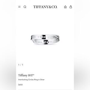 Tiffany & Co. 1837 Silver Band